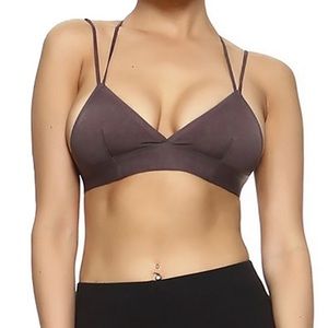 Deep V Neck seamless silky bralette